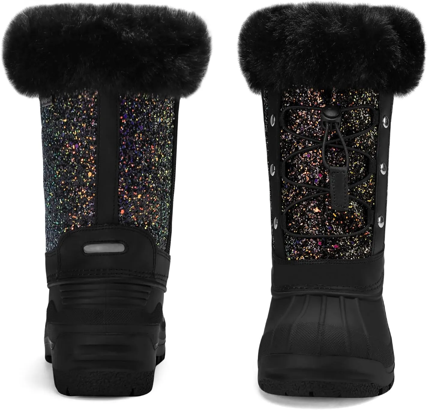 K KomForme Boys & Girls Snow Boots Insulated Fur Lined Warm Anti-Slip Waterproof Winter Boot (Toddler/Little Kid/Big Kid)
