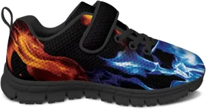 Kids Shoes for Boys Single Buckle Running Walking Sneakers Breathable Lightweight Sports Shoes US-11-2.5