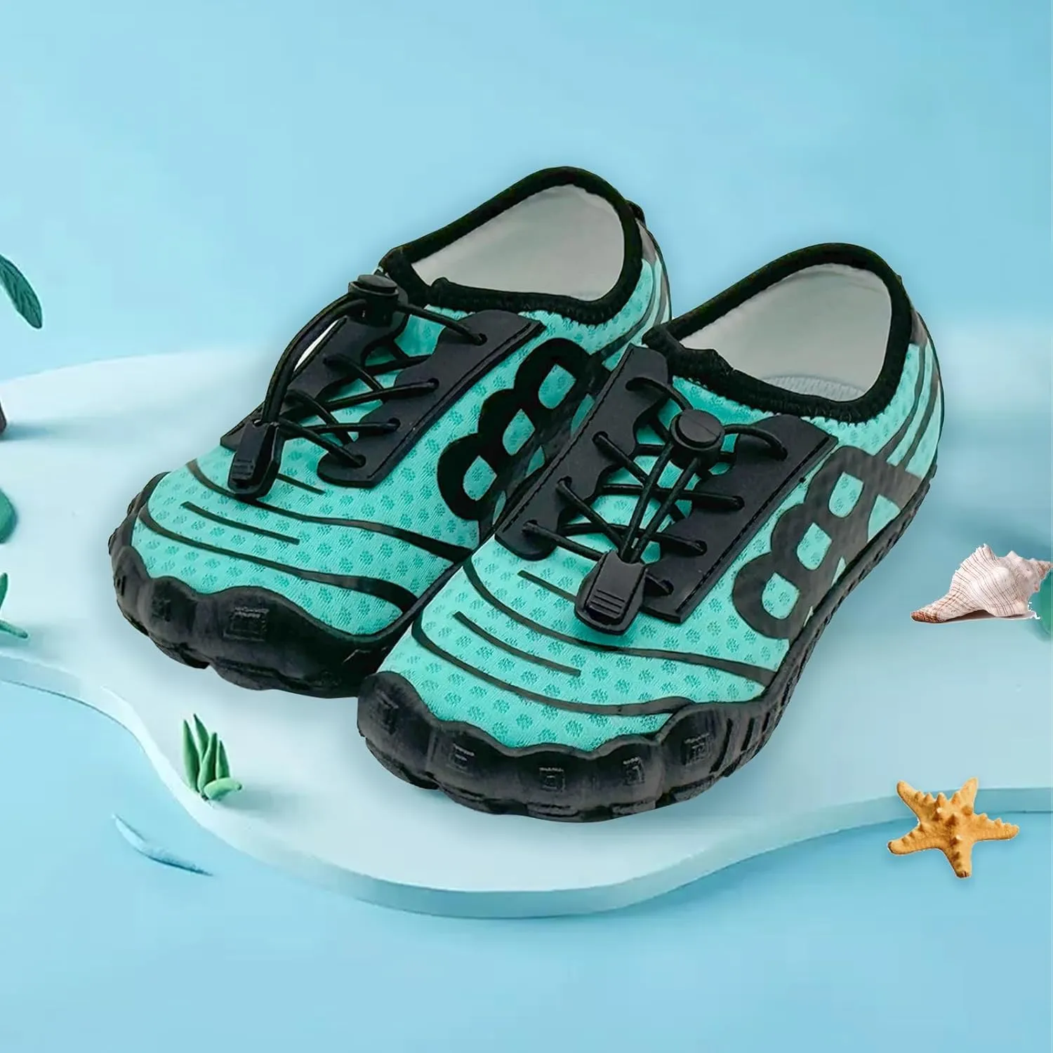 Kids Water Shoes Boys Girls Quick Dry Wide Barefoot Aqua Sneakers Breathable Beach Swim Shoes for Hiking Diving Boating Outdoor Water Sports