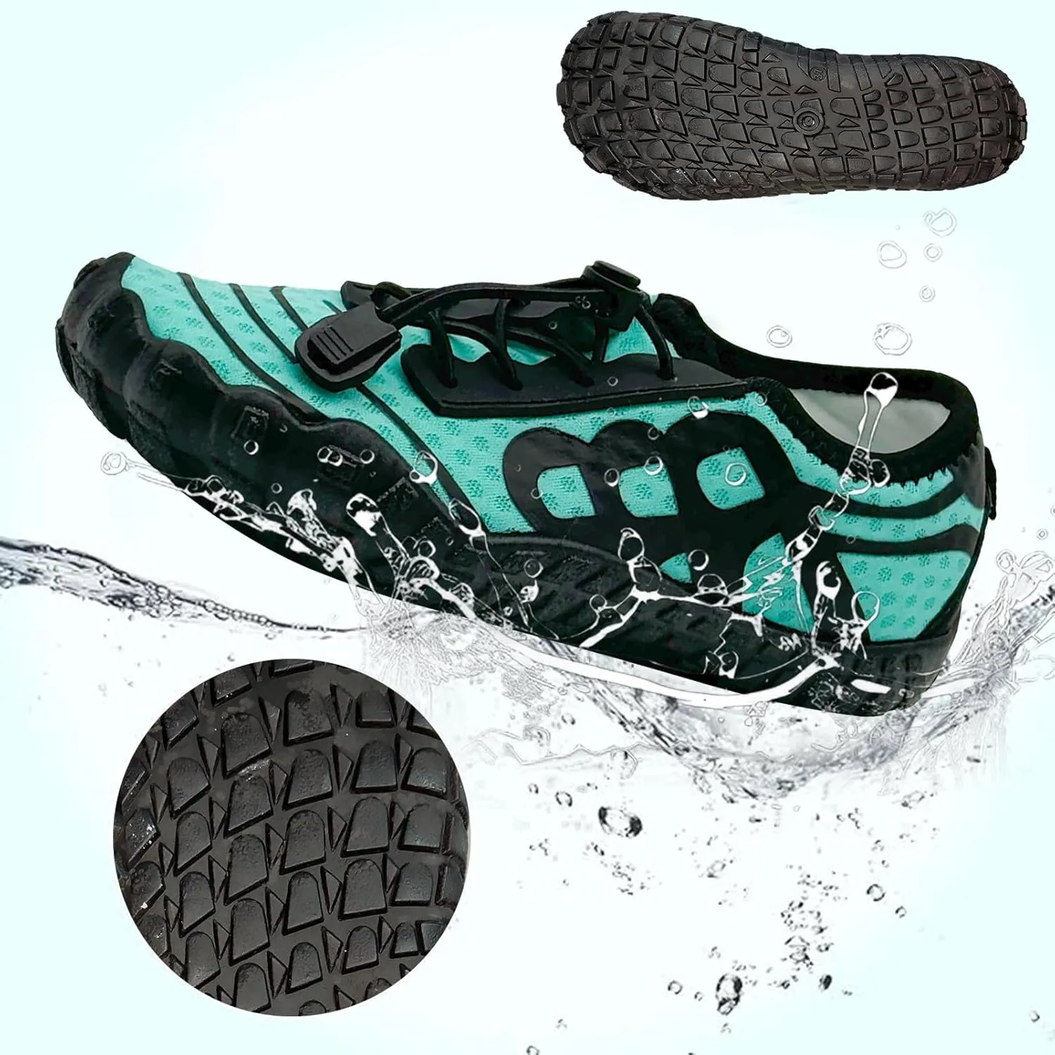 Kids Water Shoes Boys Girls Quick Dry Wide Barefoot Aqua Sneakers Breathable Beach Swim Shoes for Hiking Diving Boating Outdoor Water Sports