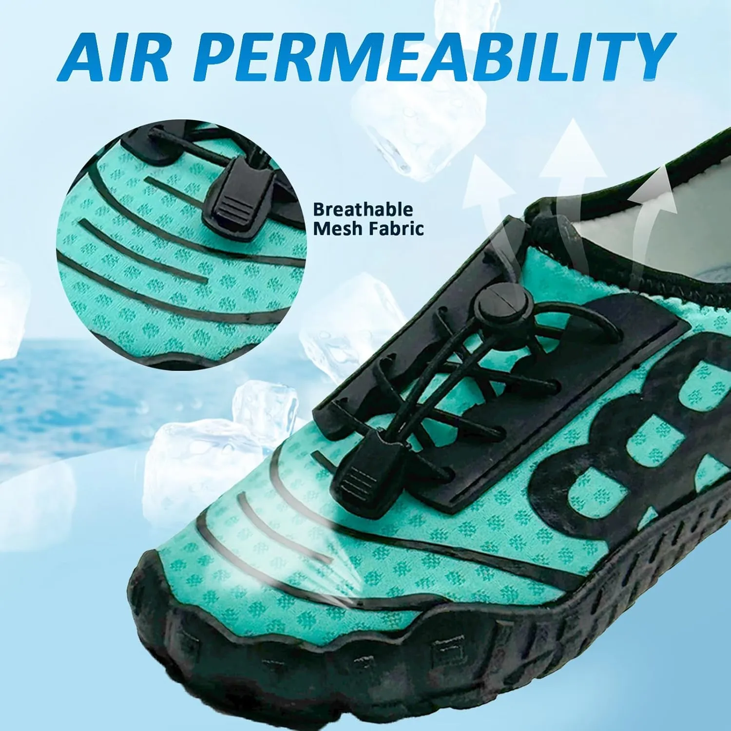 Kids Water Shoes Boys Girls Quick Dry Wide Barefoot Aqua Sneakers Breathable Beach Swim Shoes for Hiking Diving Boating Outdoor Water Sports