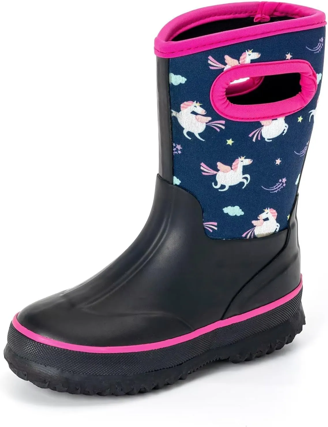 Kids Waterproof Neoprene Rain Boots Girls Boys Outdoor Mud Boots Children Insulated Rubber Snow Boots