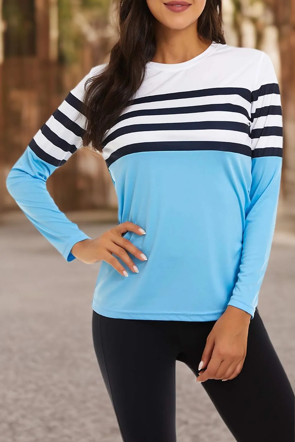 KINGFEN Women's UPF 50  Sun Protection Quick Dry Shirts Hiking Long Sleeve Tops