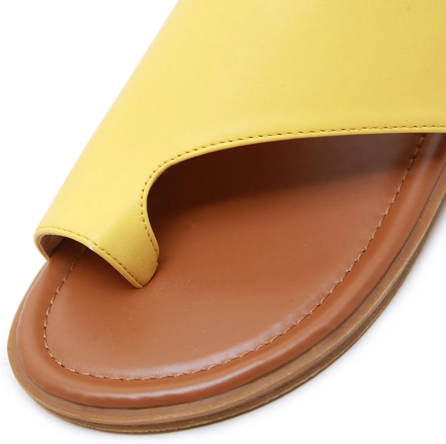 KINOW Bunion Sandals for Women Orthopedic Flat Shoes Toe Ring Slide Flip Flop Slippers