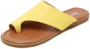 KINOW Bunion Sandals for Women Orthopedic Flat Shoes Toe Ring Slide Flip Flop Slippers