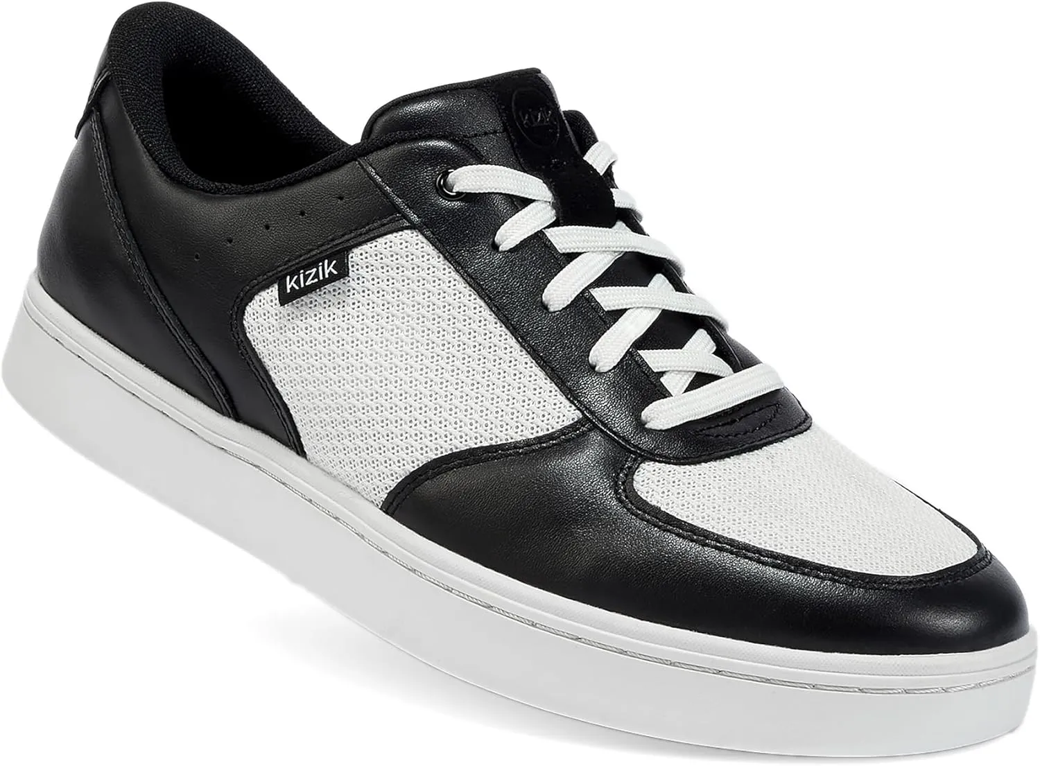 Kizik Oslo Retro-Modern Premium Leather with Mesh Panels Slip On Sneakers - Easy Slip-Ons | Casual Shoes for Men, Elderly | Stylish, Convenient and Orthopedic Shoes for Everyday and Travel