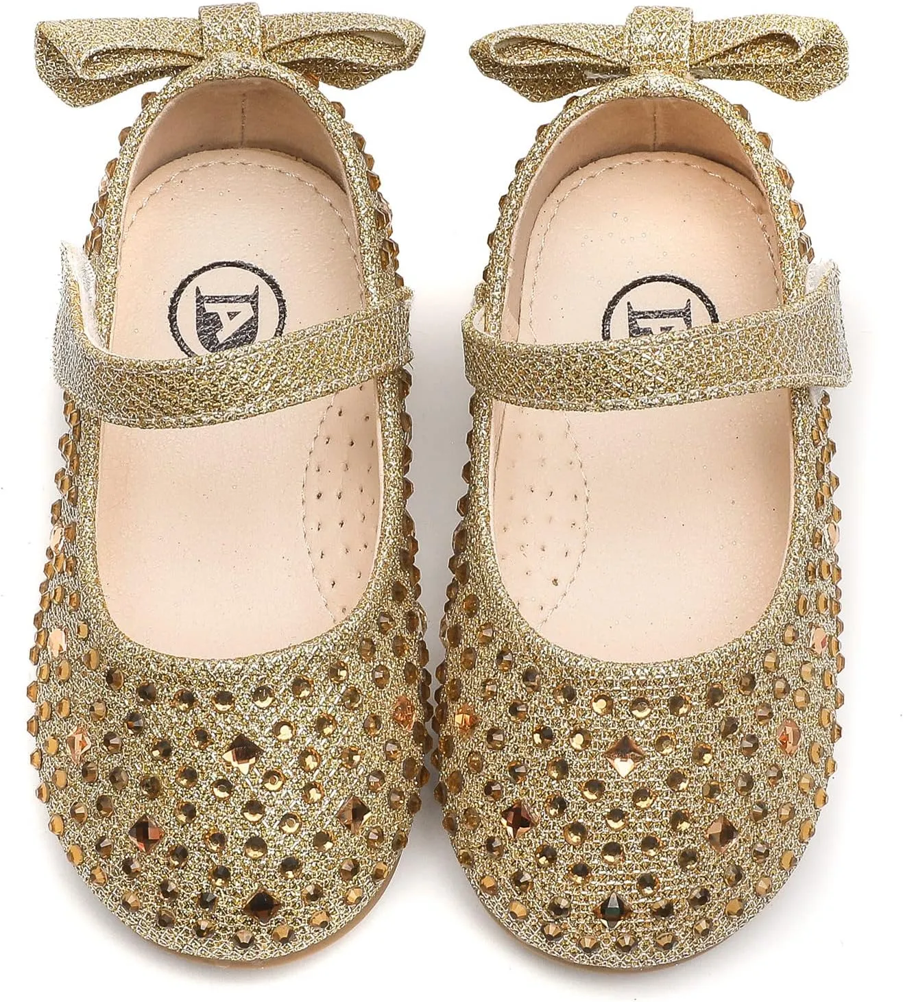 kkdom Girl's Dress Shoes Mary Jane Ballet Flats Bow Flower Girl Wedding Party Ballerina Flat Shoes Toddler/Little Kid/Big Kid