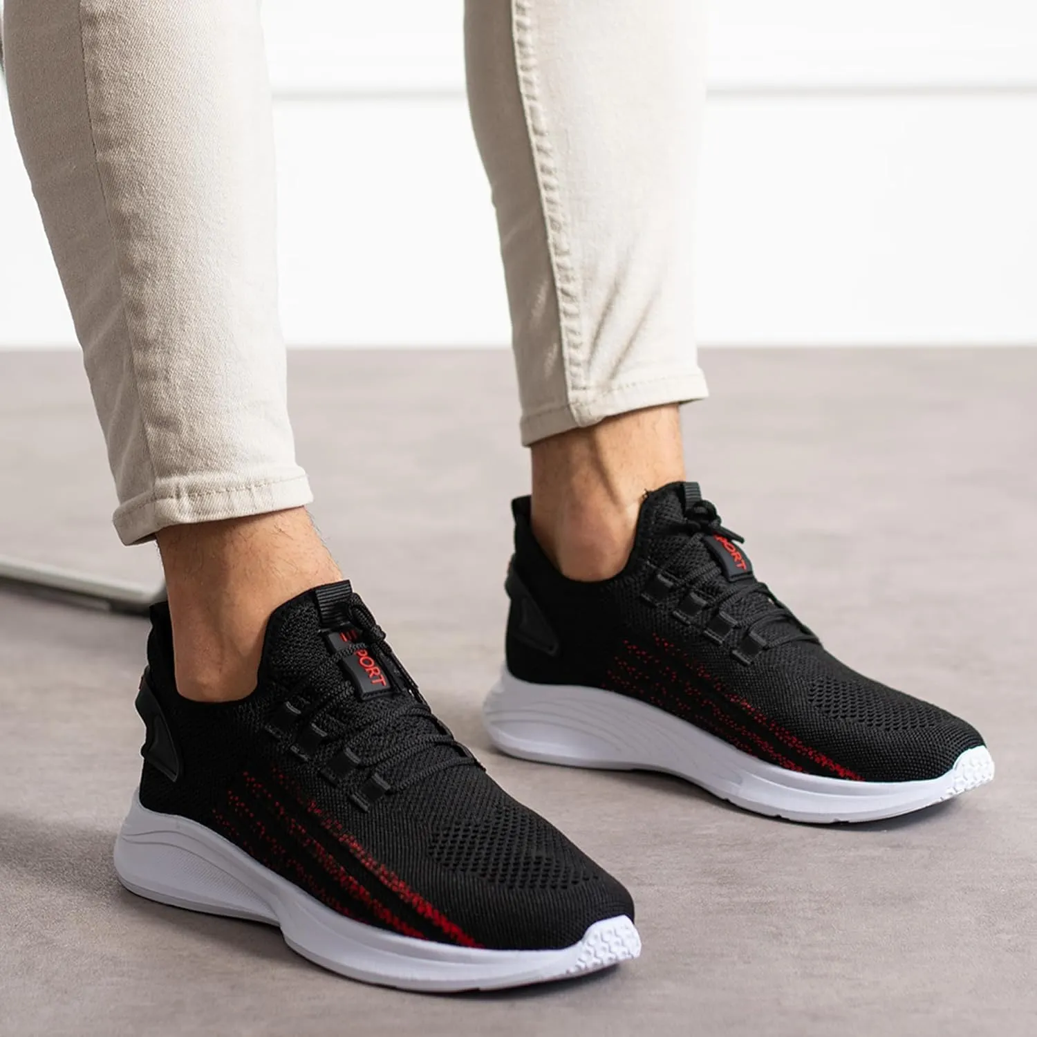 Knit Sneakers for Women and Men - Lightweight Slip-On Walking Shoes - Comfortable Women's Sneakers, Men's Sneakers, Casual Shoes
