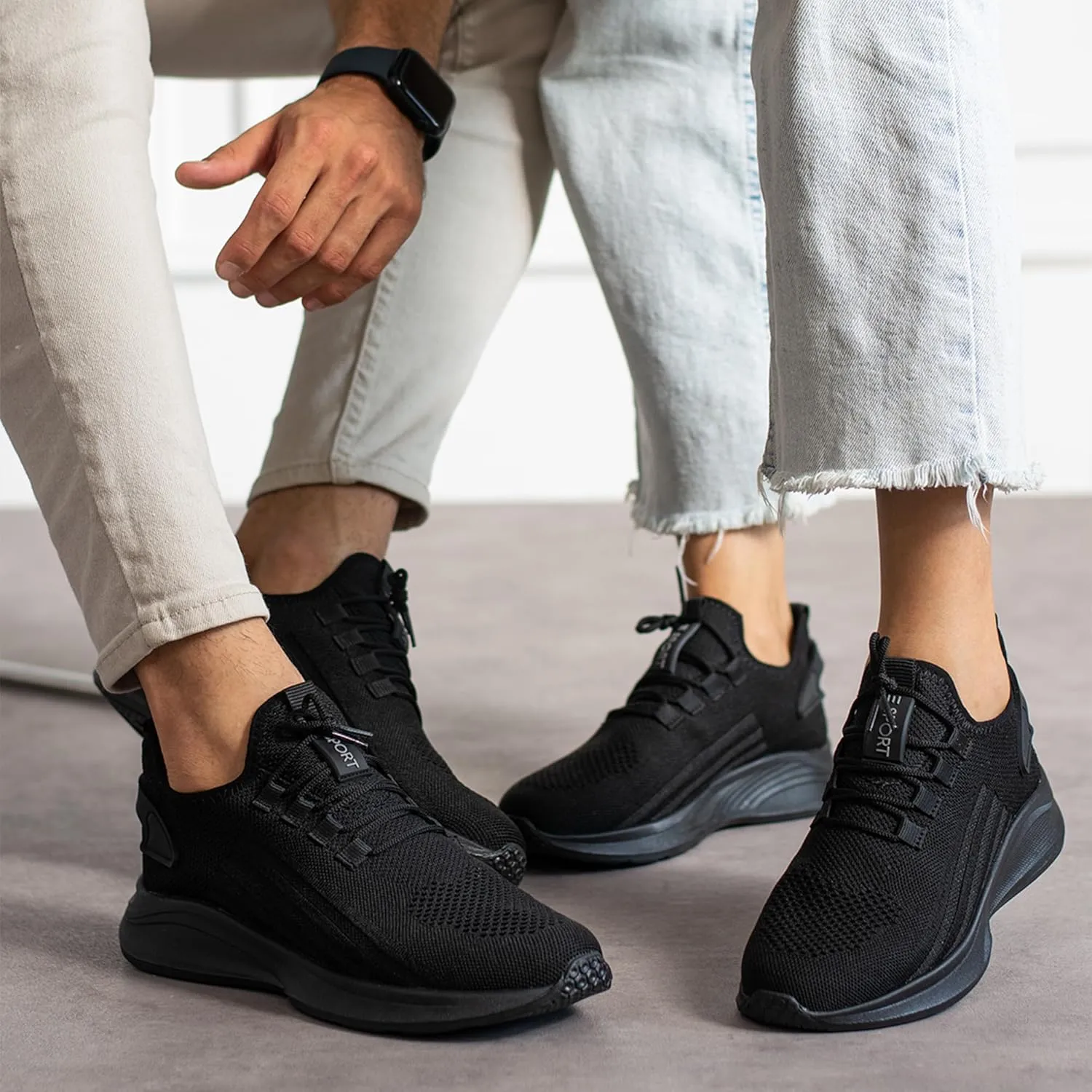 Knit Sneakers for Women and Men - Lightweight Slip-On Walking Shoes - Comfortable Women's Sneakers, Men's Sneakers, Casual Shoes