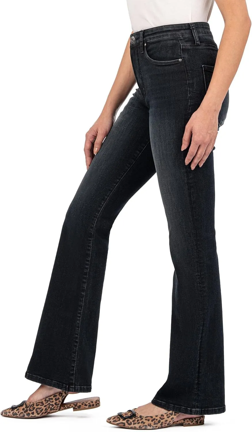KUT from the Kloth Women's Ana High-Rise Fab Ab Flare in Symphony