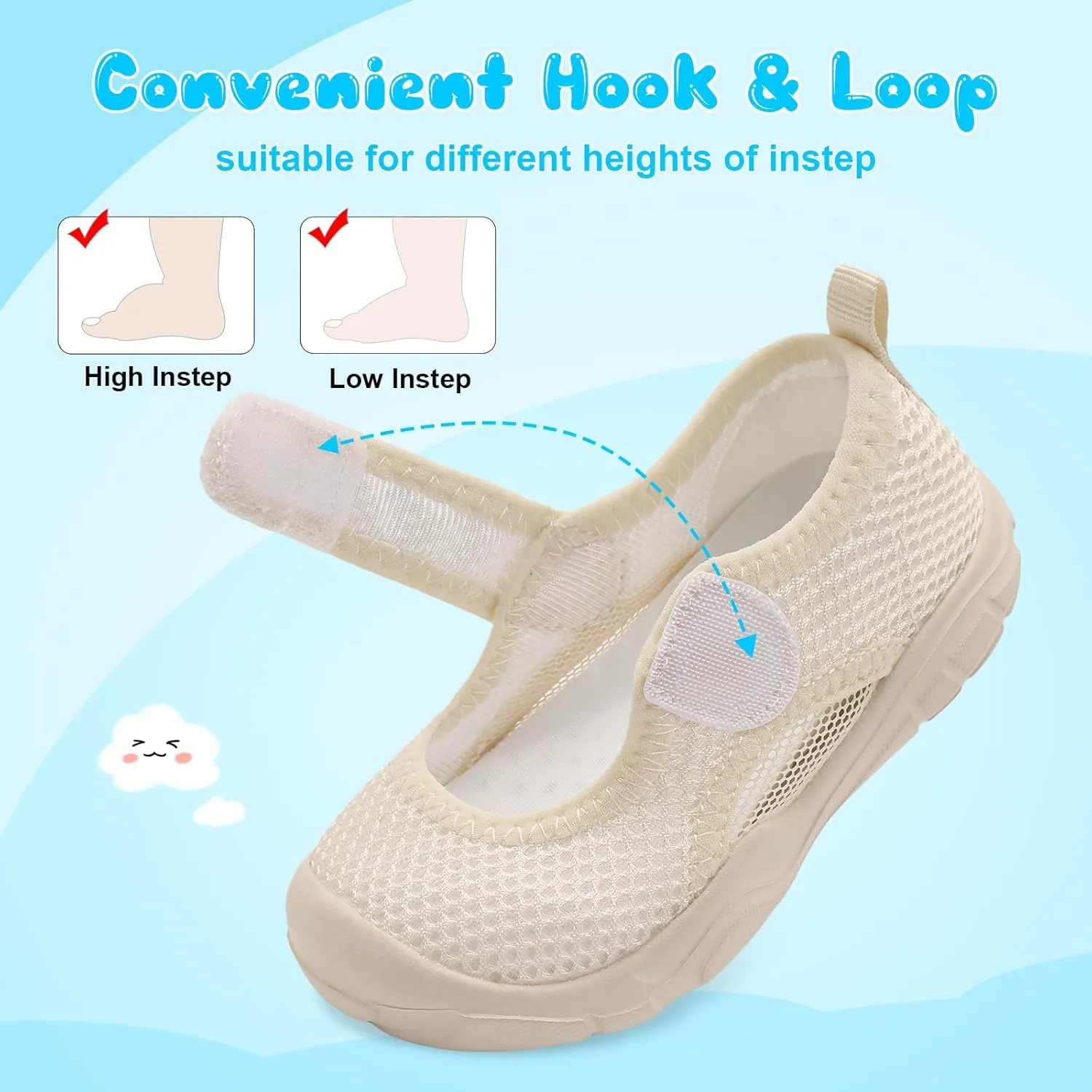 L-RUN Toddler Sandals Summer Boys Girls Adjustable Kids Sandal with Hook Loop Closed-Toe Lightweight Outdoor Sport Sandals