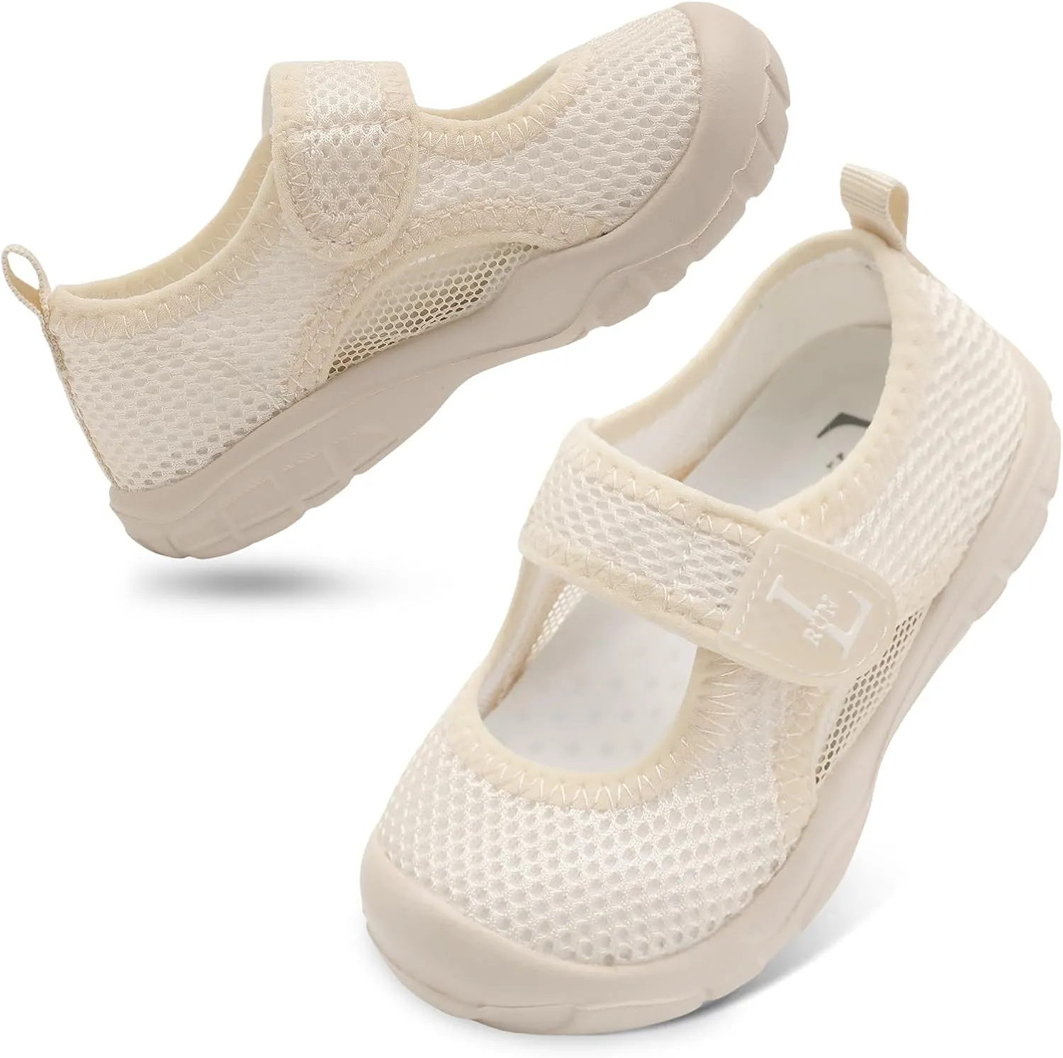 L-RUN Toddler Sandals Summer Boys Girls Adjustable Kids Sandal with Hook Loop Closed-Toe Lightweight Outdoor Sport Sandals
