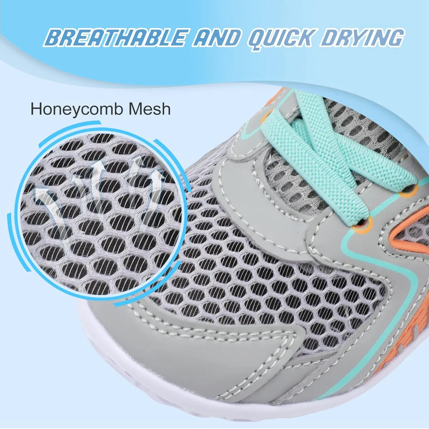 L-RUN Toddler Sneakers Boys Girls Barefoot Summer Walking Shoes Toddler Boy Tennis Shoes Mesh Lightweight