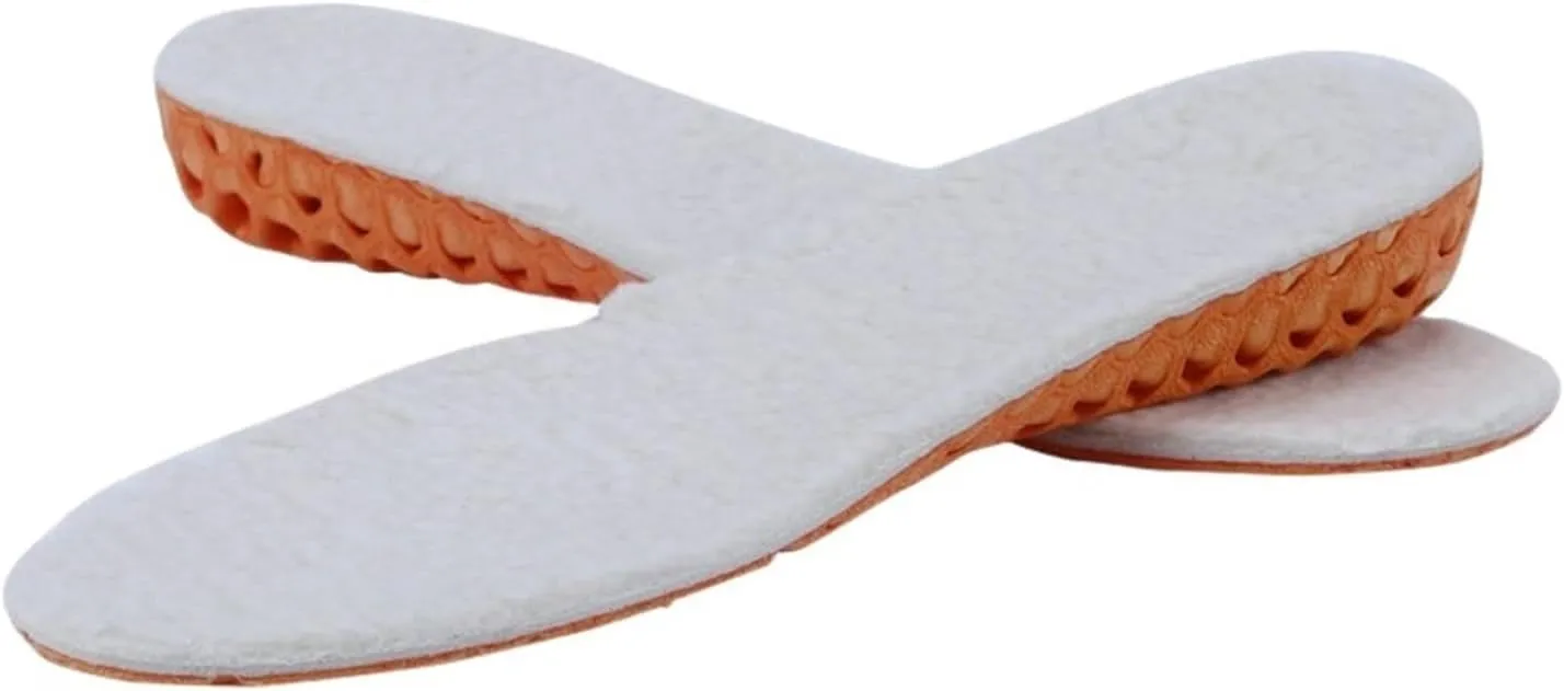 Lamb Wool Enhanced Insole Honeycomb Enhanced Invisible Inner Enhanced Insole Winter Sports Thermal Insole(Medium)