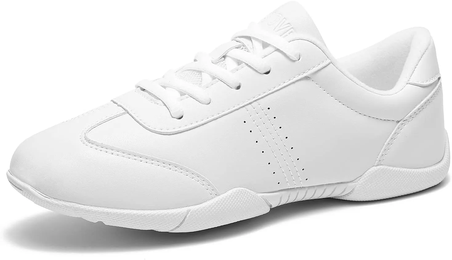 LANDHIKER Cheer Shoes for Women, Girls & Youth - White Cheerleading Gear, Dance, Sports, Tennis Training Athletic Flats Breathable Kids Sneakers