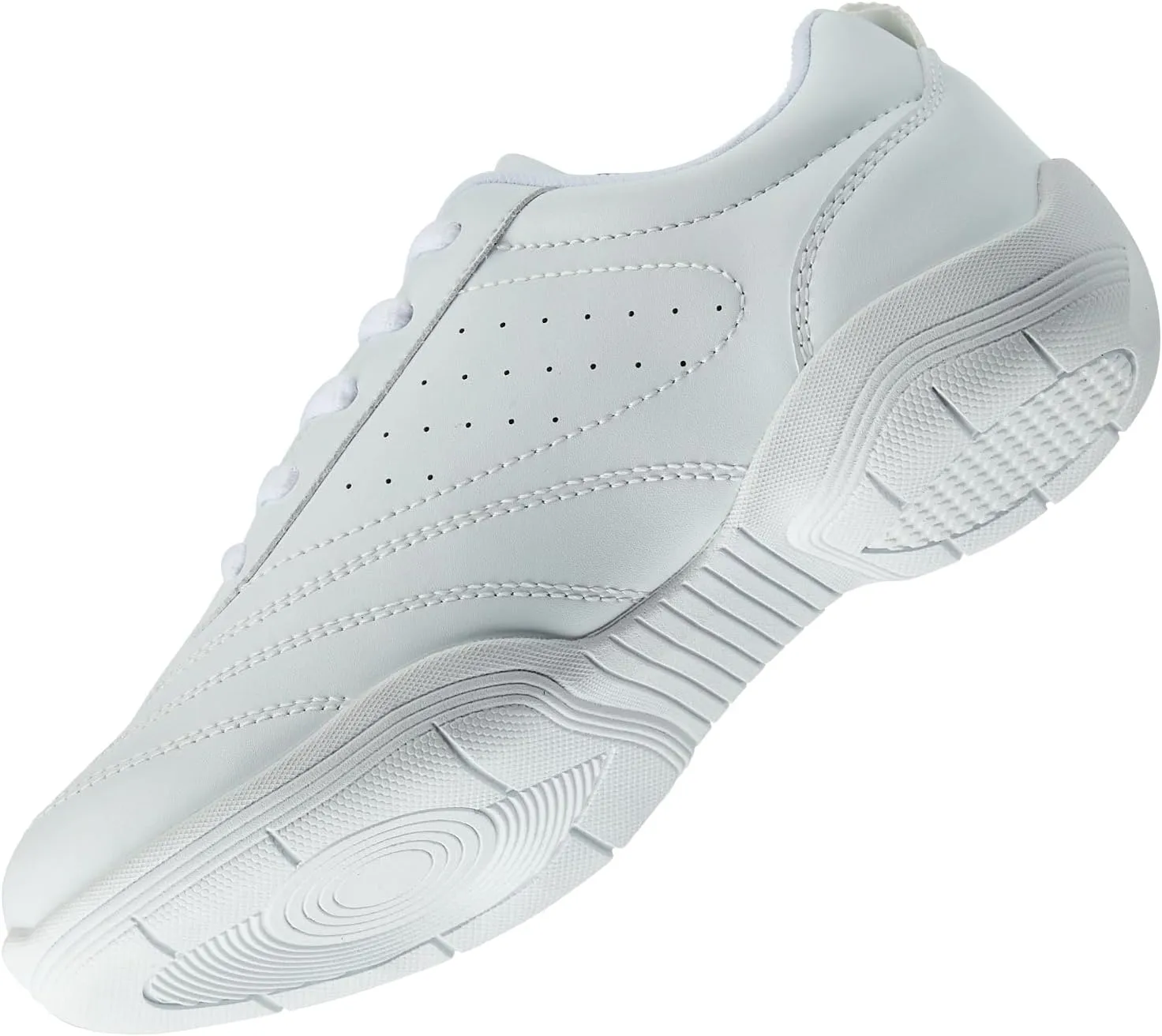LANDHIKER Cheer Shoes Girls White Dance Shoes Youth Cheerleading Sports Training Athletic Comfortable Shoes Flats Girl