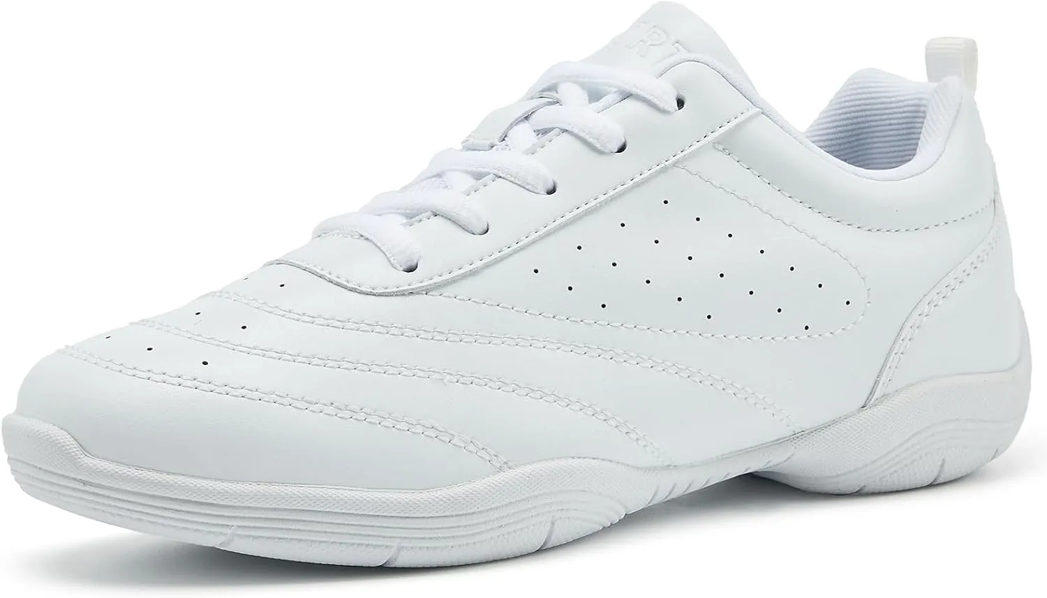 LANDHIKER Cheer Shoes Girls White Dance Shoes Youth Cheerleading Sports Training Athletic Comfortable Shoes Flats Girl