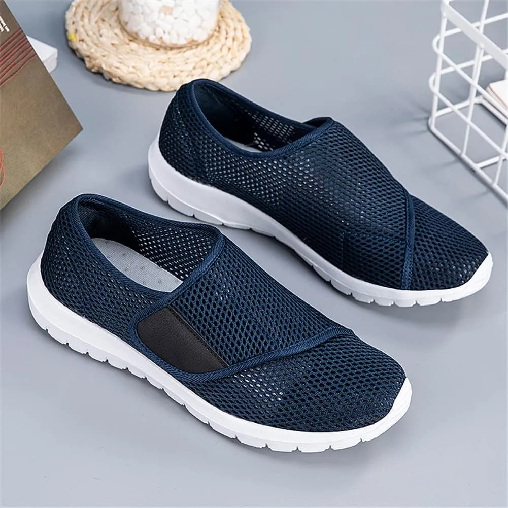 LEADER SHOW Men's Casual Comfort Walking Shoes Ultralight Flats Non-Slip Hook & Loop Fashion Sneakers