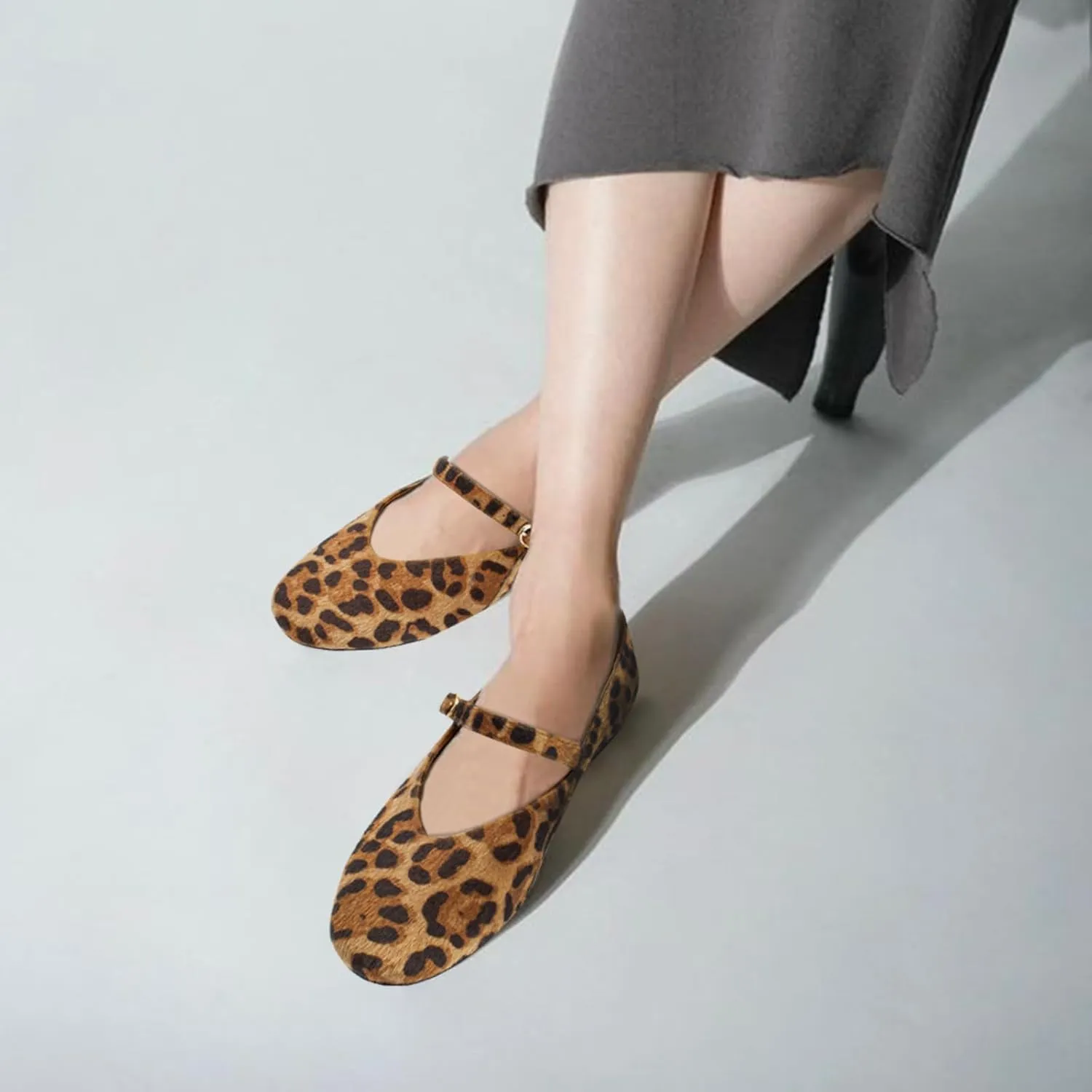Leopard Flats for Women Mesh Flats Ballet Flats Mary Jane Flats Women's Dress Shoes Ballet Shoes