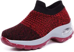 LIBINXIF Women's Walking Shoes Sock Sneakers Mesh Slip On Air Cushion Lady Girls Modern Jazz Dance Easy Shoes Platform Loafers Sneakers