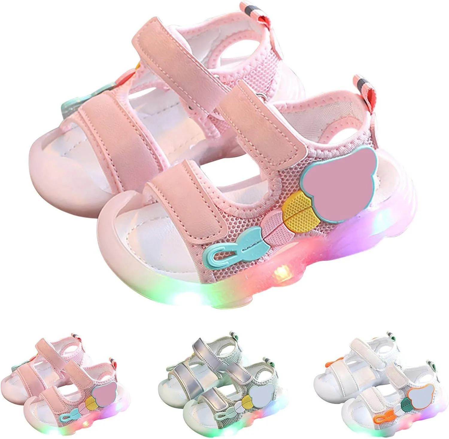 Light up Shoes for Infant Toddler Sandal with LED Light up 𝐒parkle Breathable Lightweight Casual Casual Sneakers