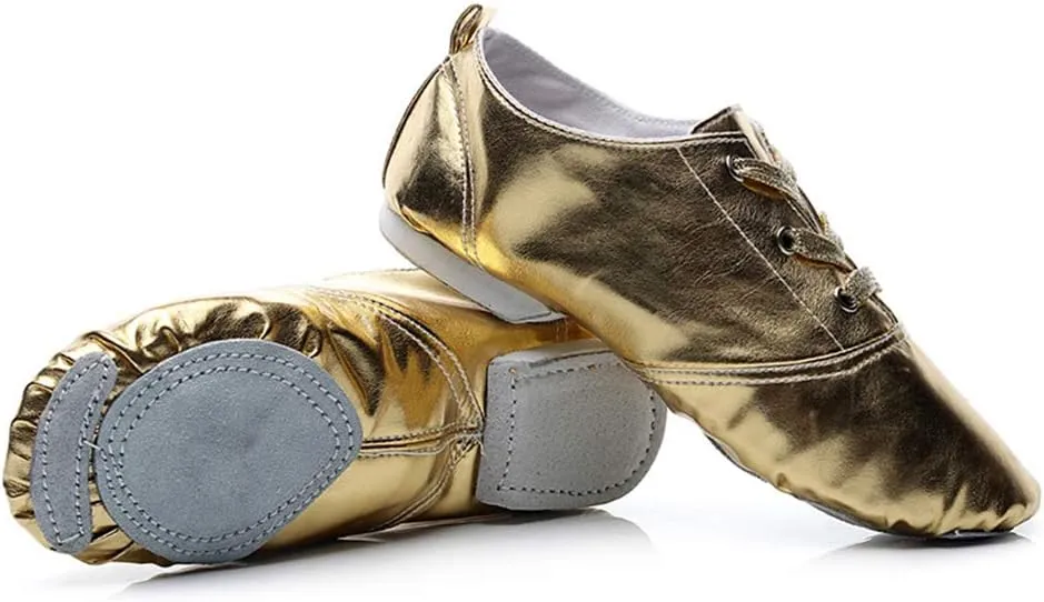 Lightweight Jazz Shoes Modern Dance Shoes Lace Up Soft Sole for Women and Men