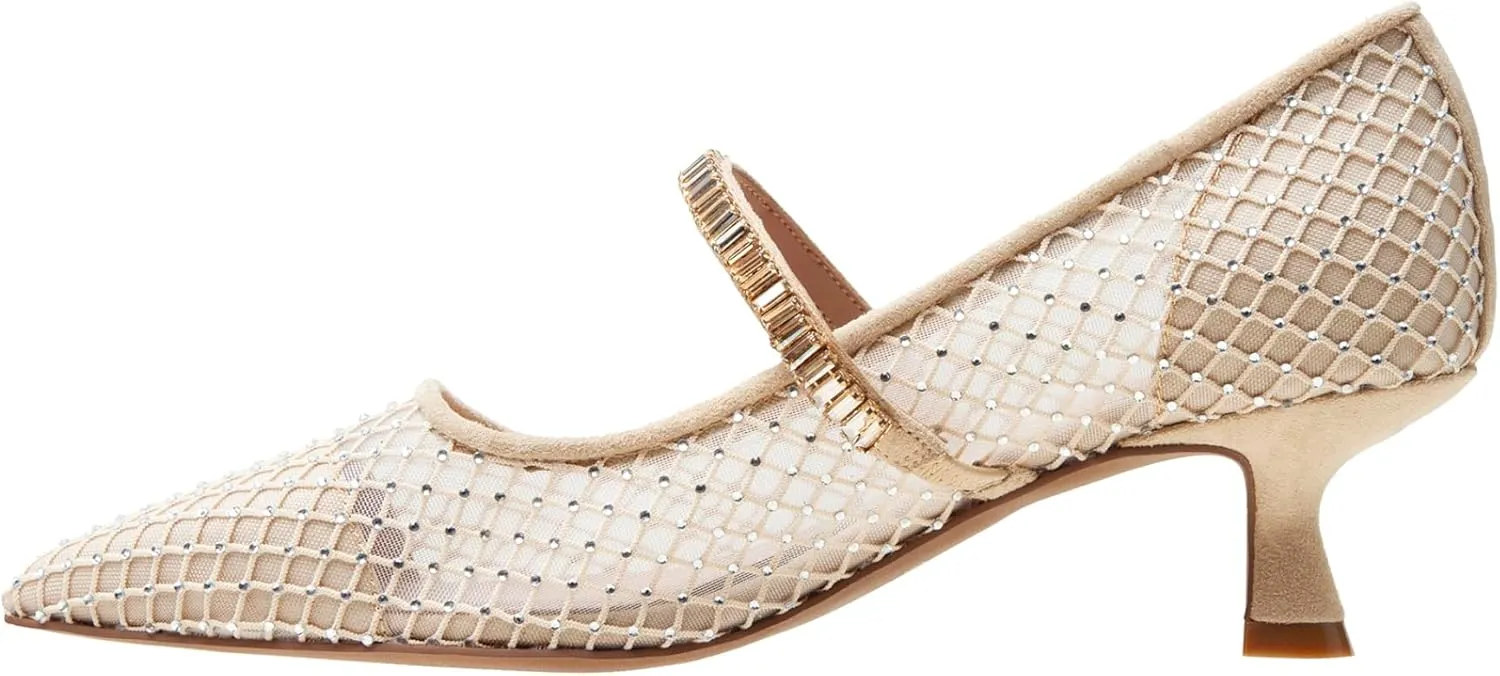 Linea Paolo - Carmine - Womens Crystal Mesh Mary Jane Pumps