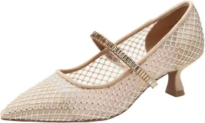 Linea Paolo - Carmine - Womens Crystal Mesh Mary Jane Pumps
