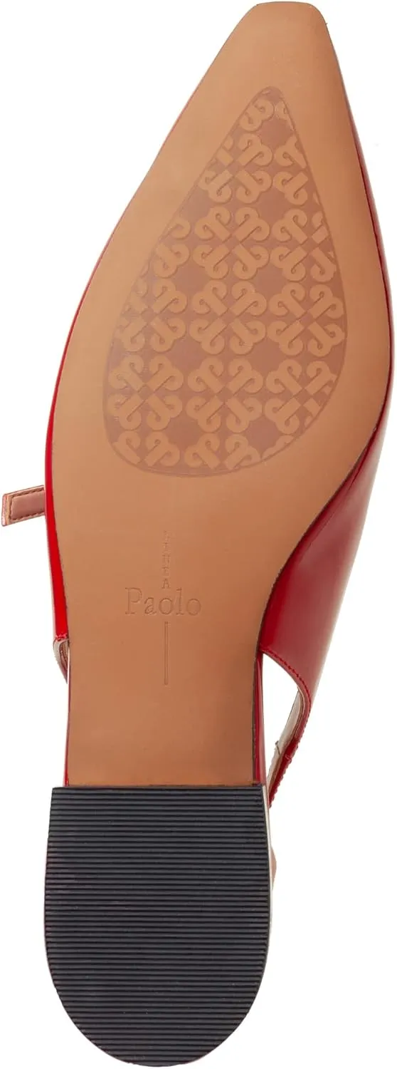 Linea Paolo - Celeste - Womens Leather Or Patent Slingback Flats