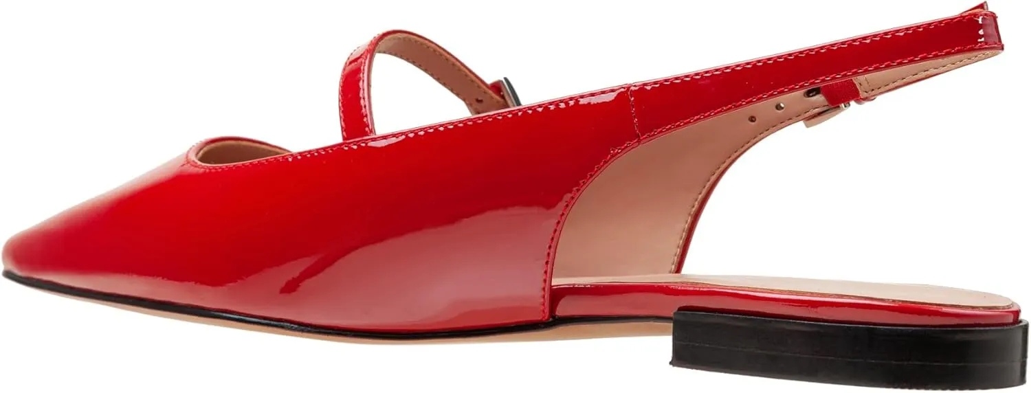 Linea Paolo - Celeste - Womens Leather Or Patent Slingback Flats