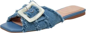Linea Paolo - LOTTIE - Womens Frayed Fabric Cross Band Fashion Sandals