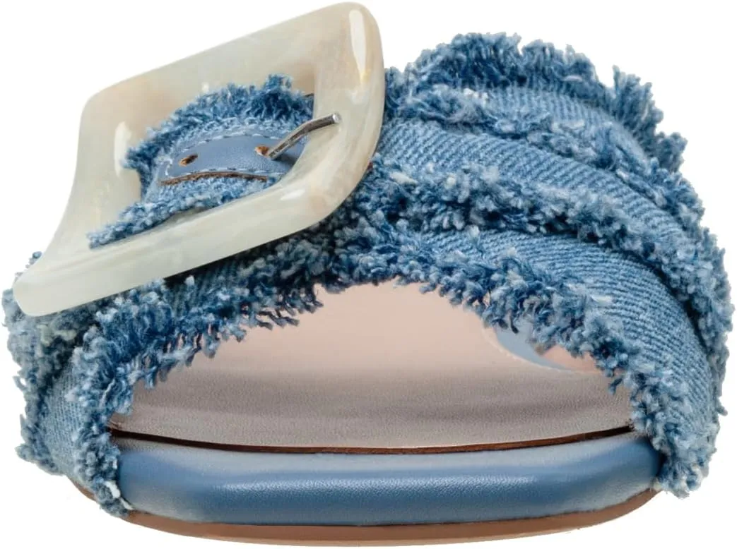 Linea Paolo - LOTTIE - Womens Frayed Fabric Cross Band Fashion Sandals