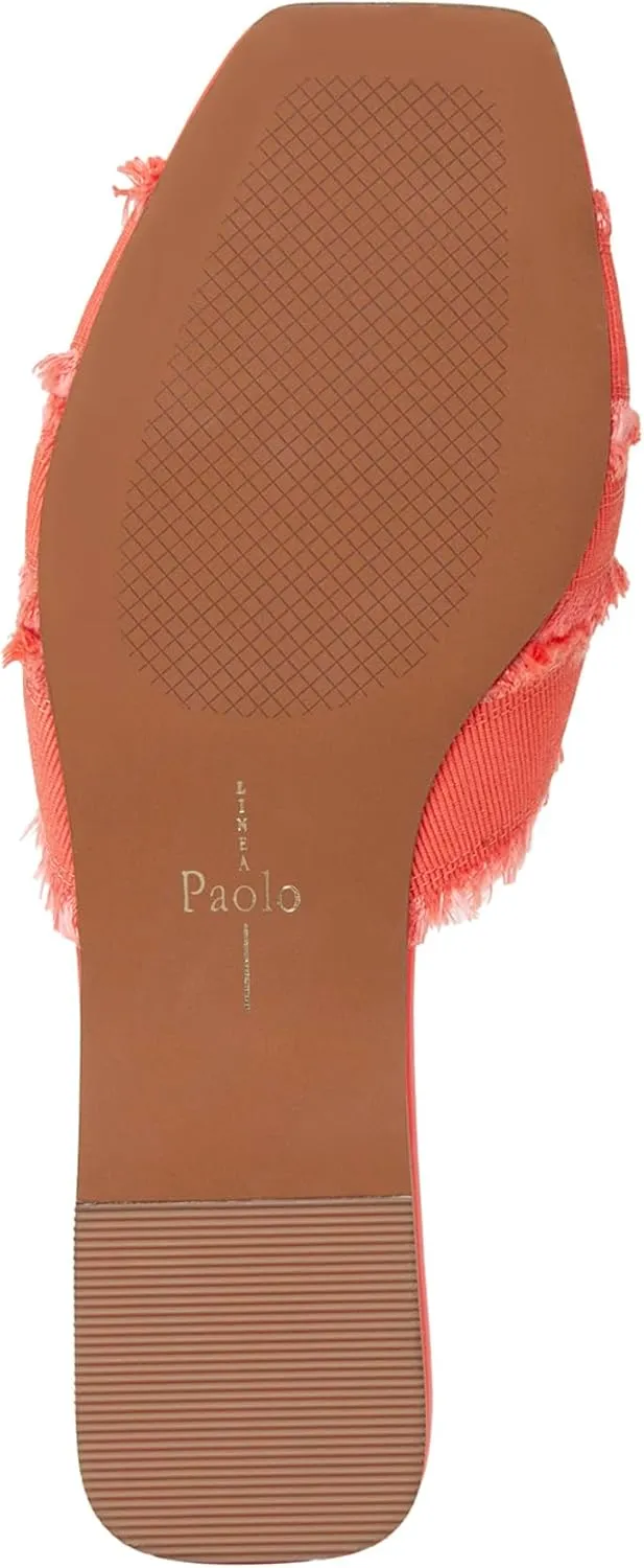 Linea Paolo - LOTTIE - Womens Frayed Fabric Cross Band Fashion Sandals
