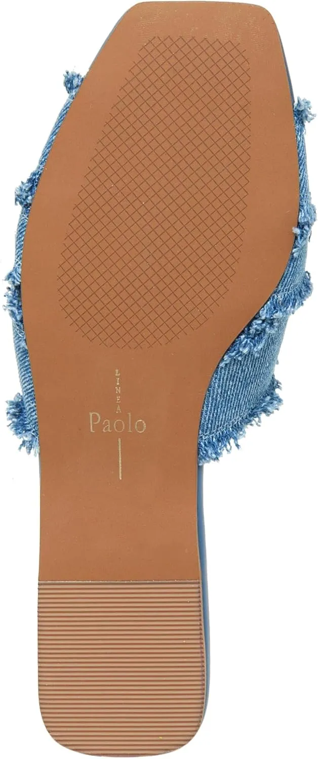 Linea Paolo - LOTTIE - Womens Frayed Fabric Cross Band Fashion Sandals
