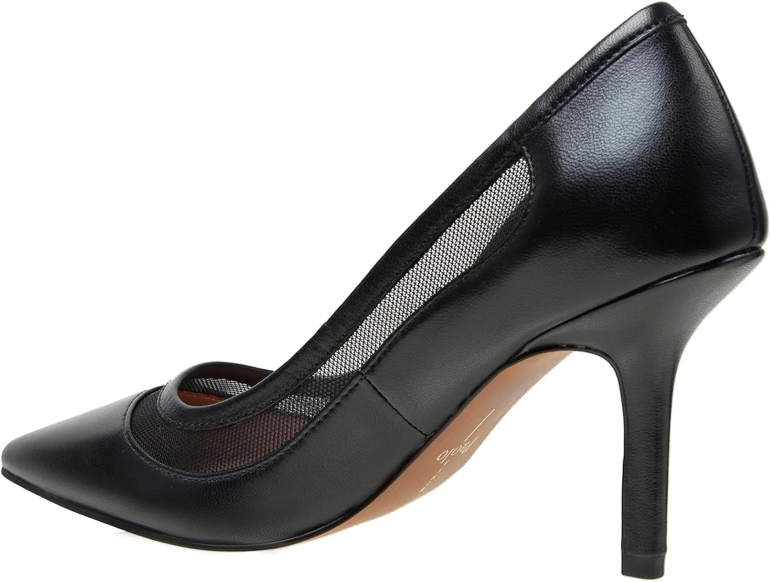 Linea Paolo - Perline - Womens Mixed Media Mesh Leather and Velvet Stiletto Pumps
