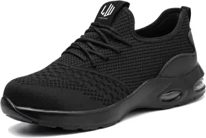 LIWEGHT Steel Toe Shoes for Women Lightweight Safety Shoes Women Comfortable Composite Steel Toe Sneakers Indestructible Shoes