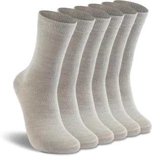 LIXIA Women's Thin Merino Wool Socks Mid-calf Light Weight Cozy Warm Breathable Multi Colors Daily Wear Stockings