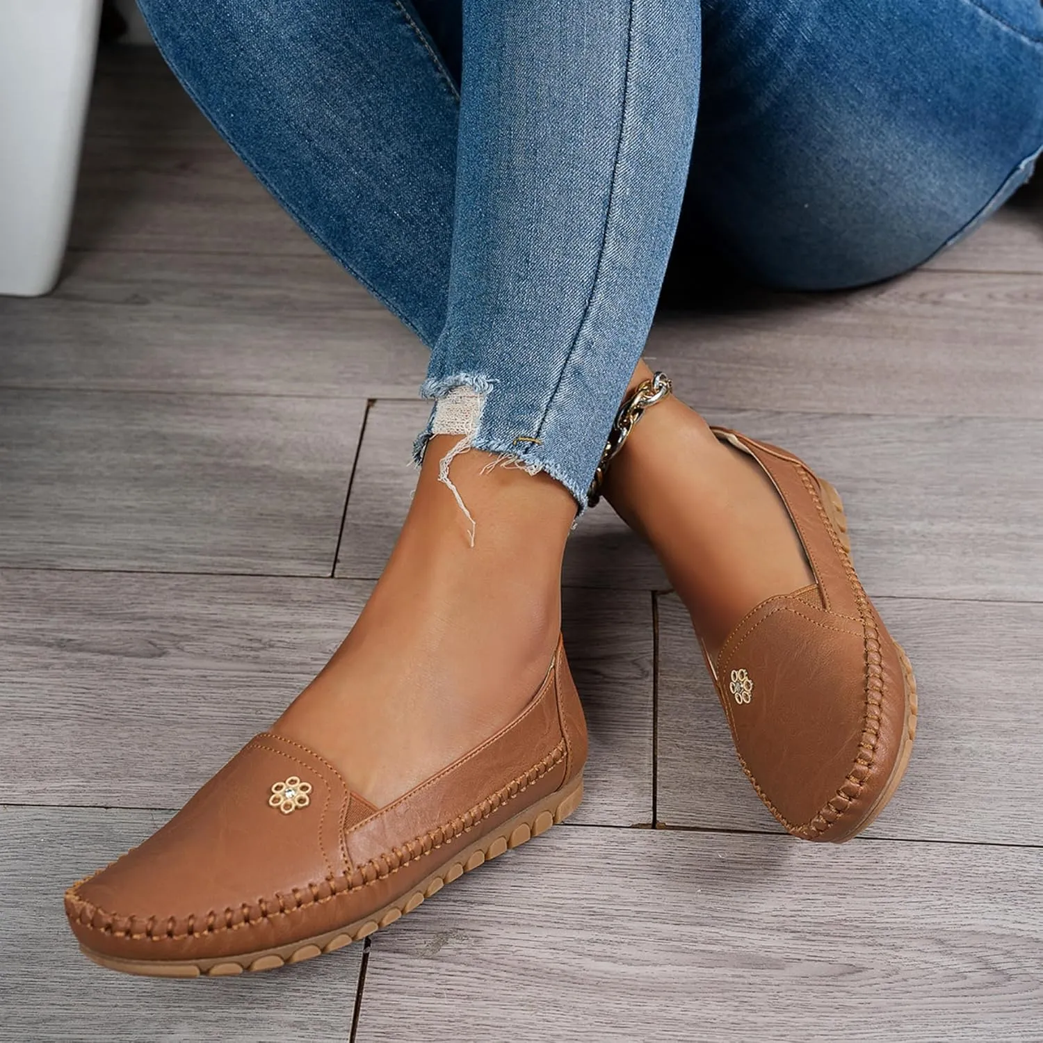 Loafers for Women Business Casual Shoes Comfortable Lightweight Penny Loafers Slip On Work Flats