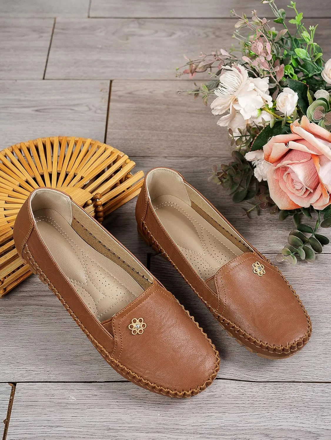 Loafers for Women Business Casual Shoes Comfortable Lightweight Penny Loafers Slip On Work Flats