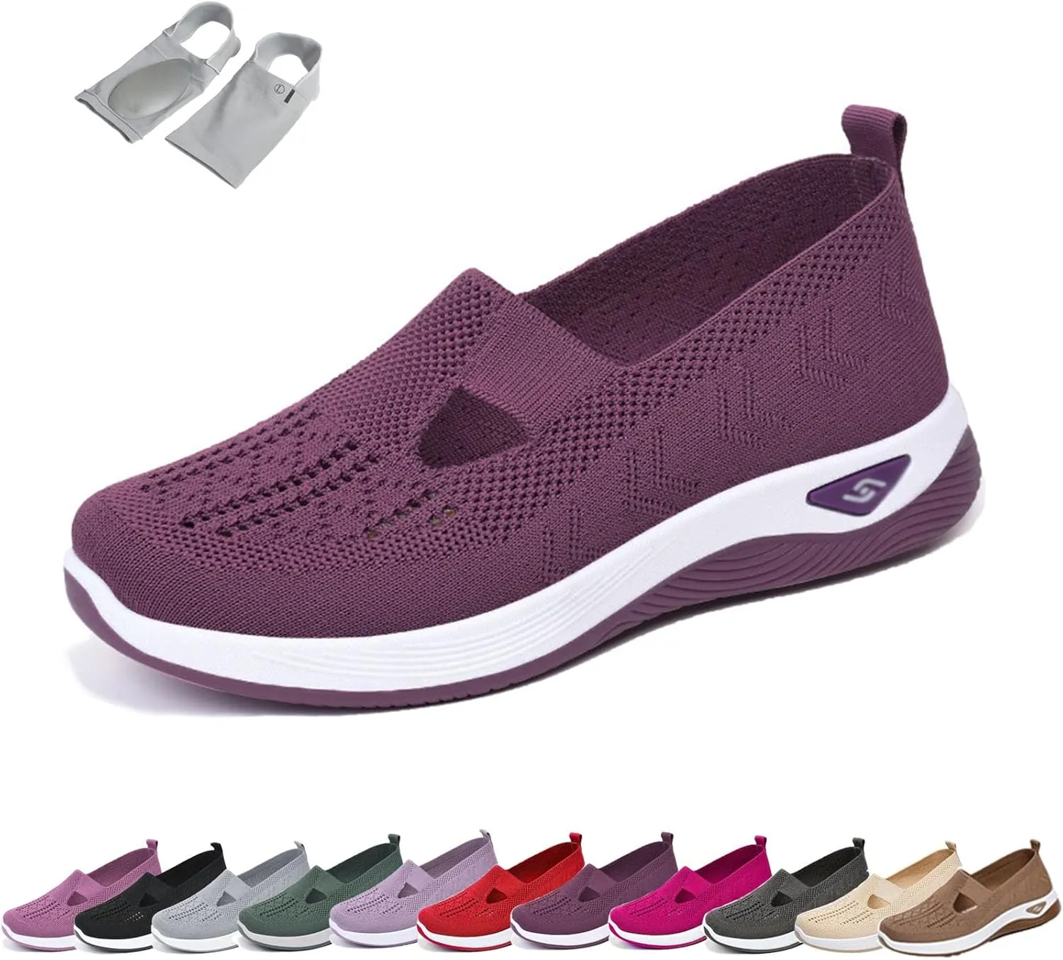 LOSD Orthowalkway Womens Shoes, Women's Woven Orthopedic Breathable Soft Shoes Arch Support, Zapatos Ortopédicos para Mujer