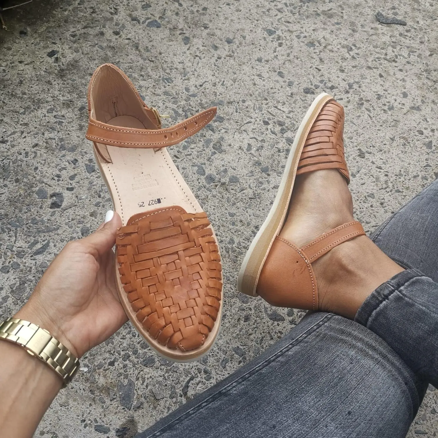 Macarena Collection Sandals women Huarache Sandal Colorful Leather Mexican Style 927 Ankle Strap