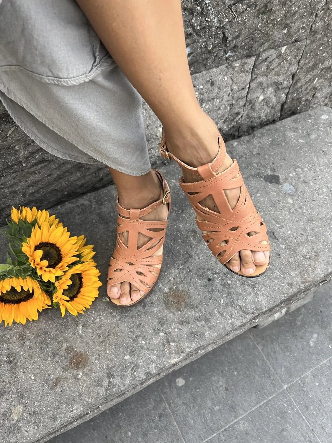 Macarena Collection Women's Flatform Wedge Casual Sandal Huarache Colorful Leather Mexican Style 4131