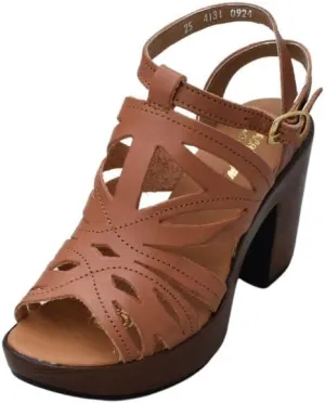 Macarena Collection Women's Flatform Wedge Casual Sandal Huarache Colorful Leather Mexican Style 4131
