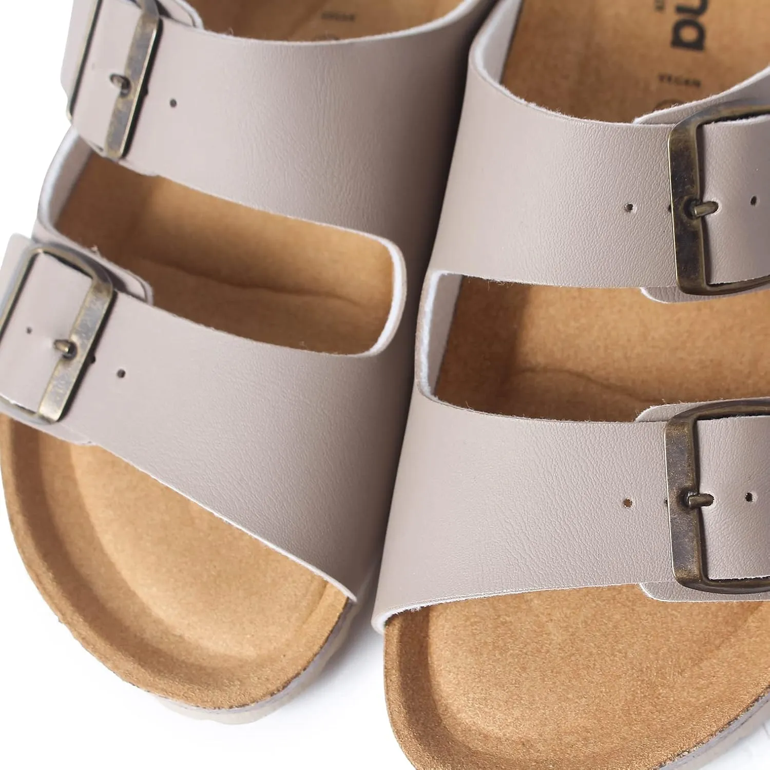 Marbella Two Strap Bio Sandals for Women - Sustainable, Eco Friendly, Vegan Leather Sandals. Recycled Upper, Comfy Insole, Cork Midsole, EVA Sole. Made in Spain
