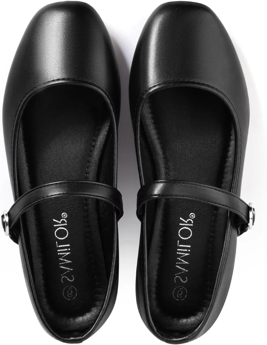 Mary Jane Flats Shoes Women Square Toe Ballet Flats Comfortable Ankle Strap Flats Casual Slip on Flats Women Flats Dress Shoes