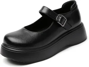 Mary Jane Shoes Women Chunky Ladies Flats Comfortable Low Heels Platform Mary Janes for Women Dressy Pumps Casual Work Shoes