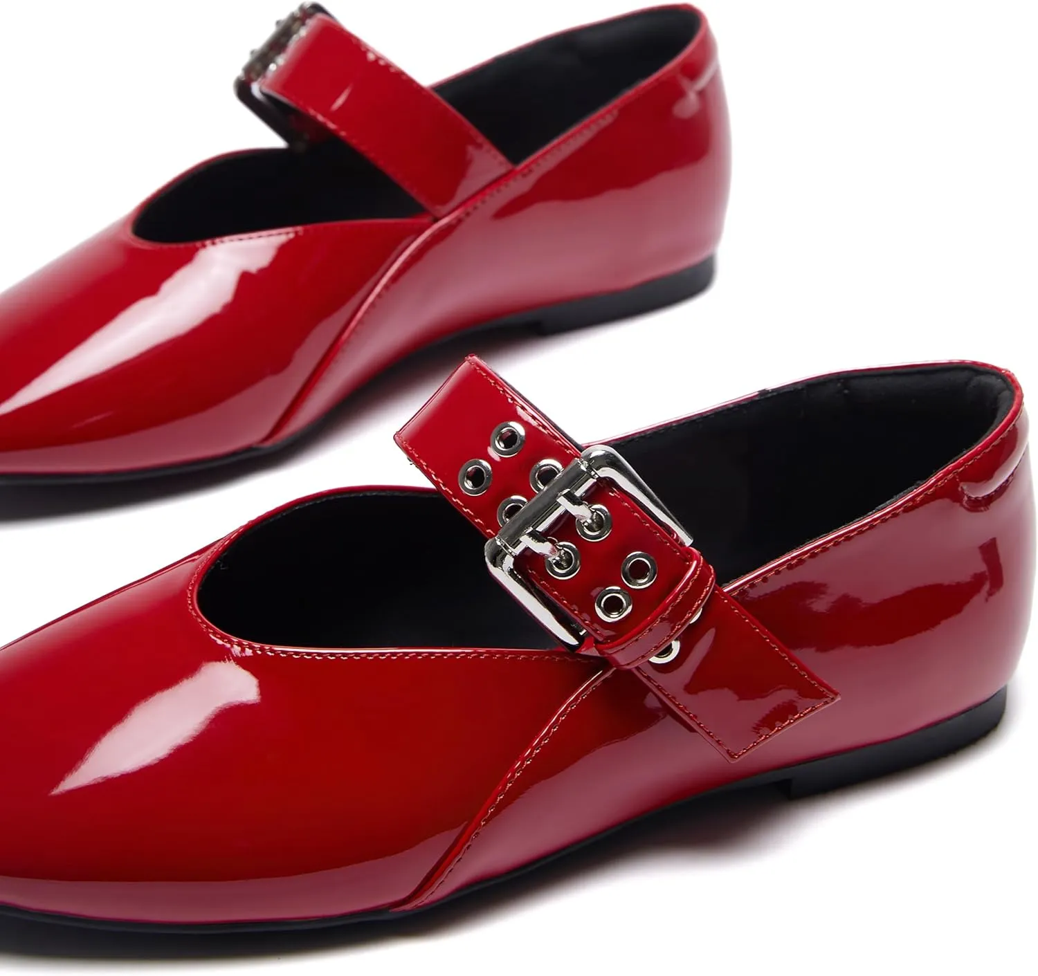 Mary Janes Flats for Women Round Toe Stylish Women's Ballet Flats Shoes for Casual Party Ball Wedding
