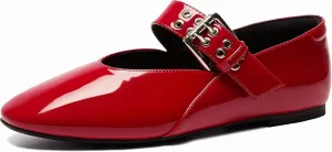 Mary Janes Flats for Women Round Toe Stylish Women's Ballet Flats Shoes for Casual Party Ball Wedding