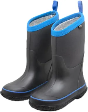 MCIKCC Kids Rain Boots - Waterproof Neoprene Snow Boots for Boys Toddlers, Non-Slip Winter Mud Boots with Warm Lining (Multiple Sizes)