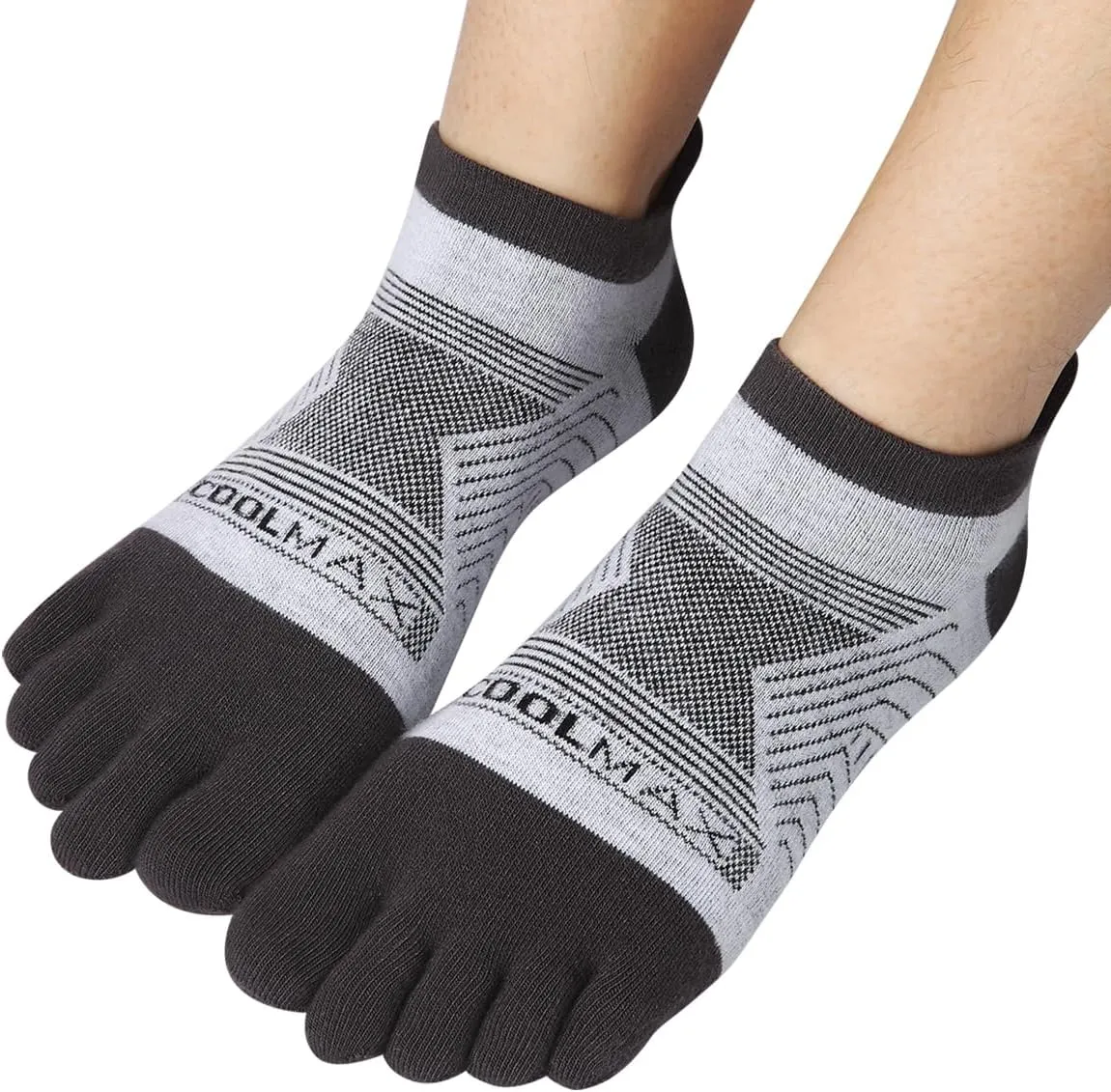 Meaiguo Coolmax Toe Socks for Men Women Low Cut Five Finger Socks Running Hiking 3 Pairs